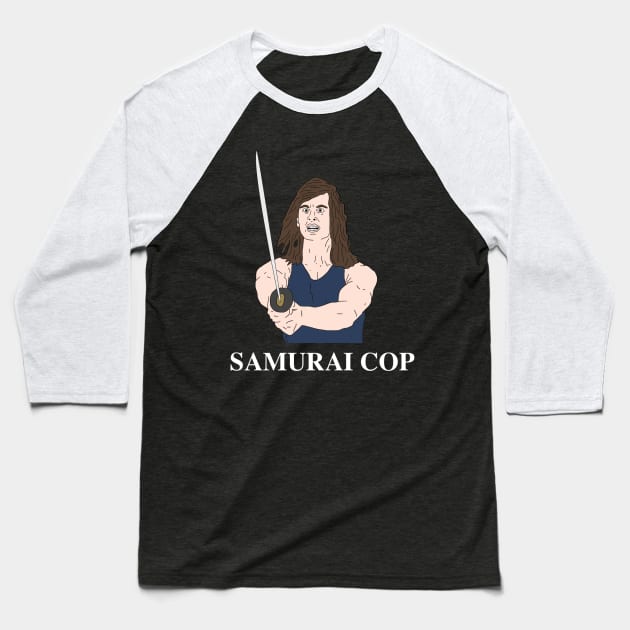 Samurai Cop Baseball T-Shirt by VideoNasties